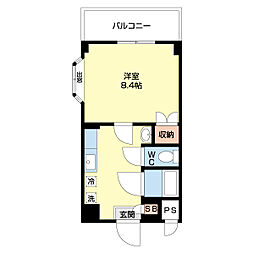 ガーデンヒルズ 1Kの間取図画像