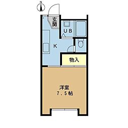 モーシャ幸町 1Kの間取図画像