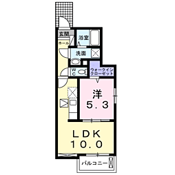 ベルメゾンイースト 101 1階1LDKの間取り