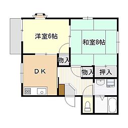 ロイヤル御茶山C 2Kの間取図画像
