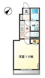 アイ・リッシュ 1Kの間取図画像