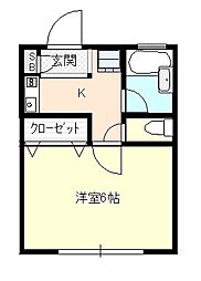 センティアまつもと 1Kの間取図画像