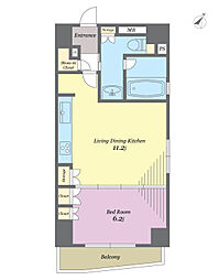 グランスイート神宮前 12階1LDKの間取り