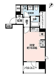 グランリビオ表参道 3階ワンルームの間取り