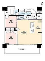 ブリリア有明シティタワー 2SLDKの間取図画像