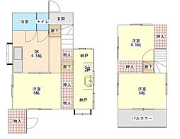 上横場A棟 3DKの間取り