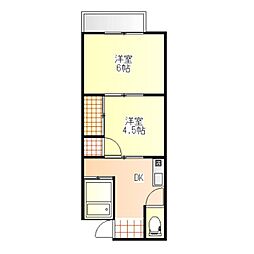 アレグリア 2DKの間取図画像