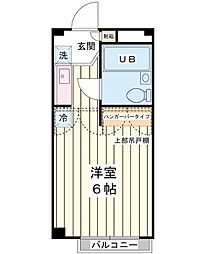 セインコラージュF ワンルームの間取図画像