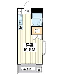 レジデンスGOOD ワンルームの間取図画像