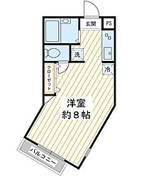 フローライト・M ワンルームの間取図画像