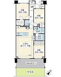 クオン新浦安A 3LDKの間取図画像