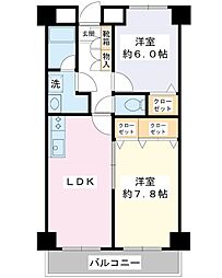 ノースグローリーSR 2LDKの間取図画像