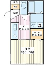 modulor 1Kの間取図画像