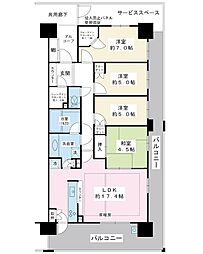 パークホームズ新浦安カーサ・セントリア 4LDKの間取図画像