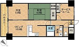 日神パレステージ浜松 2SLDKの間取図画像