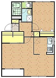 ハイツテクトピア掛川1 1LDKの間取図画像