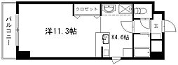 グランメール21 1Kの間取図画像
