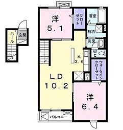 ヒルズ桜坂 1LDKの間取図画像