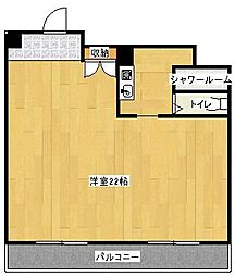 ウエスト・タウンハイツ 1Kの間取図画像
