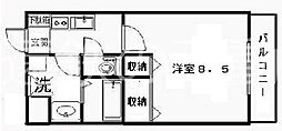 アテネ 1Kの間取図画像