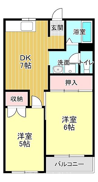 ホワイト・キャッスル 103｜静岡県浜松市中央区入野町(賃貸アパート2DK・1階・40.10㎡)の写真 その2