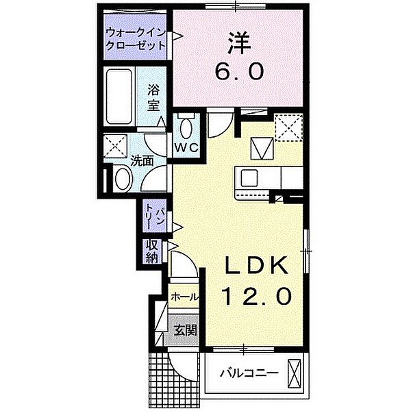 ホルツ　タウン　A 105｜静岡県浜松市中央区有玉南町(賃貸アパート1LDK・1階・44.55㎡)の写真 その2