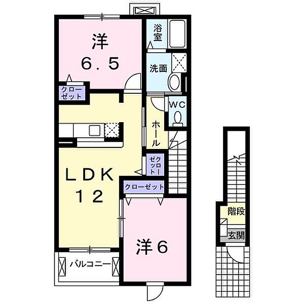 あすなろB 203｜静岡県袋井市堀越(賃貸アパート2LDK・2階・58.86㎡)の写真 その2