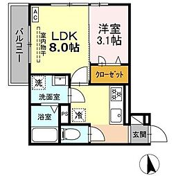 間取図画像 1LDK