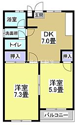 間取図画像 2DK