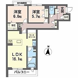 間取図画像 2LDK