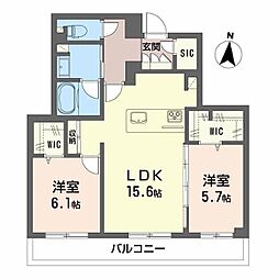 間取図画像 2LDK