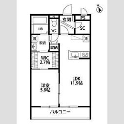 間取図画像 1LDK