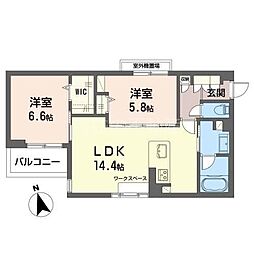 間取図画像 2LDK