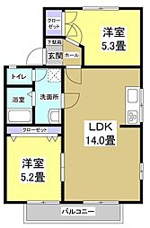 間取図画像 2LDK