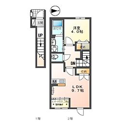 プラムガーデン 1LDKの間取図画像