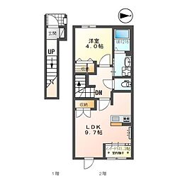 プラムガーデン 1LDKの間取図画像