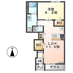 プログレス 1LDKの間取図画像