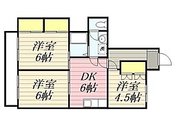 リアライズ浜松 3DKの間取図画像