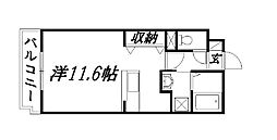 アドバンシティマルモ ワンルームの間取図画像