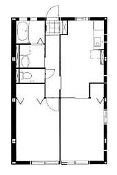 エスペランス1 2DKの間取図画像