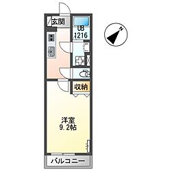 tissage(ティサージュ) 1Kの間取図画像