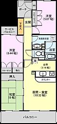 ブライティ広沢 3LDKの間取図画像
