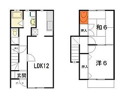 メープルトゥリーB 2LDKの間取図画像
