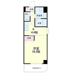 グレイス第8マンション 1DKの間取図画像