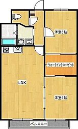 マンション加藤 2LDKの間取図画像