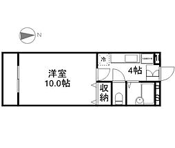 Cosmos佐鳴台 1Kの間取図画像