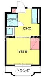 アメニティーベル 1DKの間取図画像