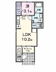 メゾン ロイヤル 1LDKの間取図画像