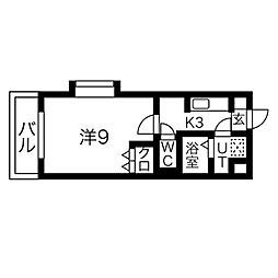 アイ・フォレスト 1Kの間取図画像