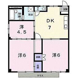 ハイツHIRO 3DKの間取図画像